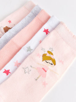 Bask?l? K?z Bebek Soket ?orap