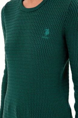 Женский темно-зеленый базовый свитер Неожиданная скидка в корзине - U.s. polo assn фото 7