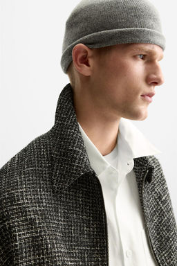 TEXTURED ZIP-UP OVERSHIRT - Zara фото 5