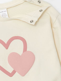 Bisiklet Yaka Uzun Kollu Bask?l? K?z Bebek Sweatshirt 2li - Waikiki фото 3