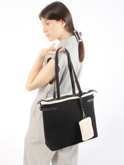 LACCOMA сумка P5903-черный эко кожа, искуственный мех полиэстер  фото 8