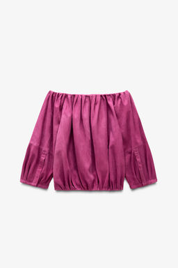 LIMITED EDITION SUEDE LEATHER TOP - Zara фото 6