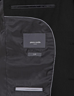 Siyah Slim Fit Yelekli Tak_m Elbise