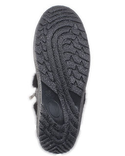 Унты женские на литой подошве. Черные., "Норка" черная. Молния.