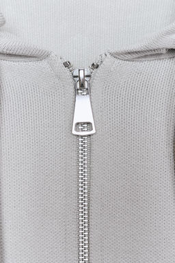 CHAQUETA PUNTO CAPUCHA LAZO / Gris vigor? - Zara фото 6