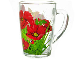 Цена за 2 шт. Кружка 300мл КАПУЧИНО 1334/731SL Лето круговая деколь