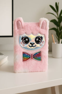 Блокнот плюшевый Funny hare, holography, 21,5х14,5 см, плотность 80 гр.