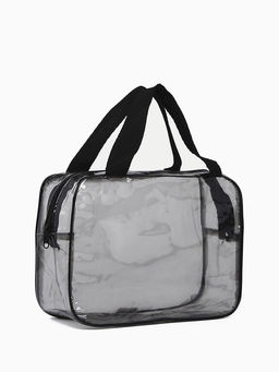 Косметичка на молнии, с ручками, чёрная