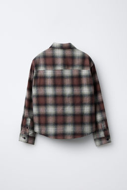 CHECK OVERSHIRT WITH POCKET - Zara фото 2