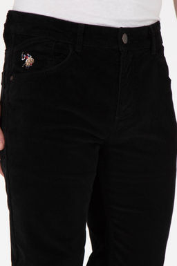 Erkek Slim Fit Siyah Kanvas Pantolon