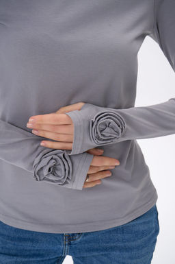 Лонгслив Эми (серый) - Эльза фото 4