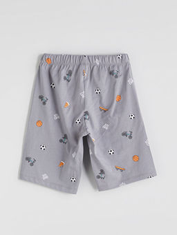 Beli Lastikli Bask?l? Erkek ?ocuk Pijama Alt