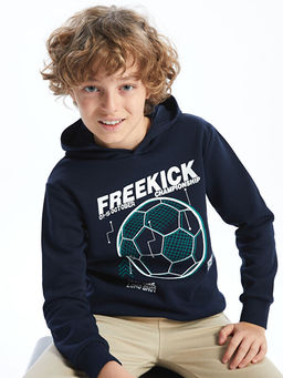 Kap??onlu Erkek ?ocuk Kal?n Sweatshirt