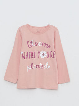 Bisiklet Yaka Uzun Kollu Bask?l? Pamuklu K?z Bebek 2li Pijama Tak?m? - Waikiki фото 2