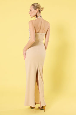 TRENDYOLMILLA Tas Tas Bask? Orme Uzun S?k Abiye & Mezuniyet Elbise TPRSS25AE00105  фото 4