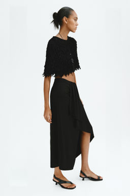 Falda asim?trica con panel drapeado - H&m фото 5