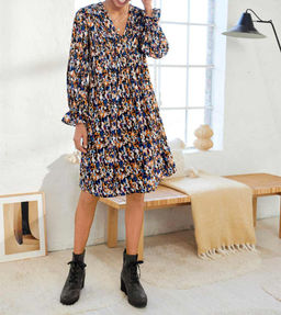 Платье, голубо-бежевое