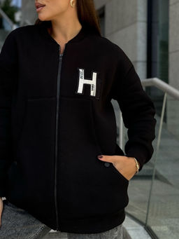 Бомбер DilanaVIP 2068 черный - Dilana vip фото 7