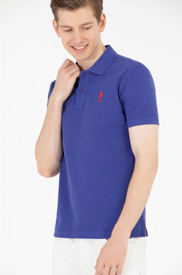 U. S. Polo Assn Мужская синяя базовая футболка с воротником-поло - U.s. polo assn фото 4