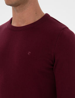 Mor Slim Fit Bisiklet Yaka Basic Triko Kazak - Pierre cardin фото 7