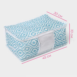 Кофр для хранения вещей Доляна «Лагуна» с ПВХ-окном, 45×30×20 см, бирюзовый