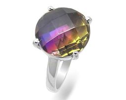 Кольцо из серебра аметрин выращ., Ю-100М49