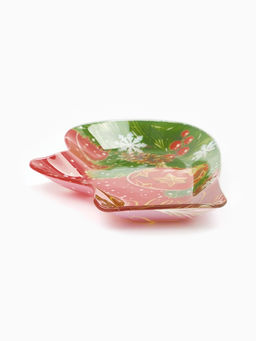 Блюдо новогоднее «С новым годом», 22.5×14×2 см, стекло