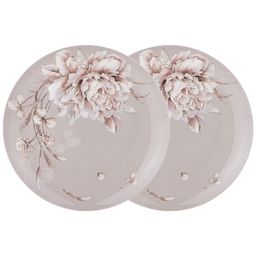 НАБОР ТАРЕЛОК ЗАКУСОЧНЫХ LEFARD WHITE FLOWER 2 ШТ. 20,5 СМ СЕРЫЙ