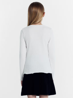 Джемпер для девочек в белом цвете - Mark formelle фото 5