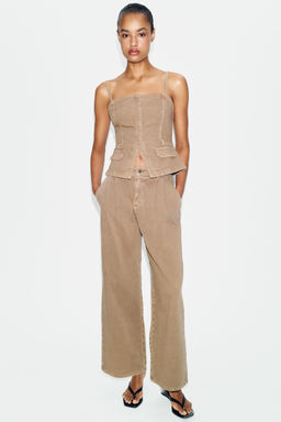 TOP Z1975 DENIM TIRANTES / Camel claro