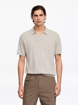 Polo de lino de algod?n