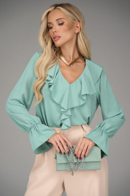 Блузка Мишель (мятный) - Эльза фото 16