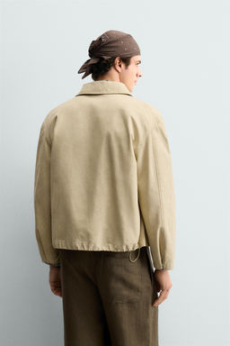 CAZADORA RELAXED FIT FORRO CONTRASTE / Tostado - Zara фото 3