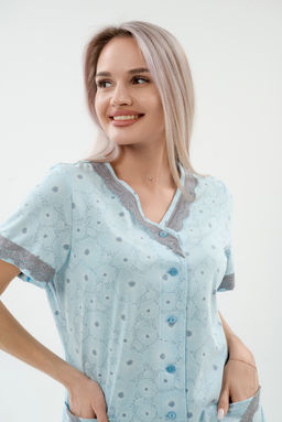 Пижама женская из кулирки Ворожея голубой - Амадэль фото 12