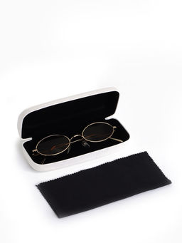 Футляр для очков на хлопушке, однотонный, размер 15×6×3.5 см, белый