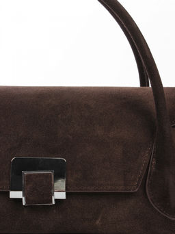 LACCOMA сумка Y9586F-коричневый натуральная замша, натуральная кожа полиэстер