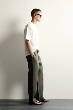 CAMISETA RELAXED FIT ESTAMPADOS CONTRASTE / Crudo - Zara фото 4