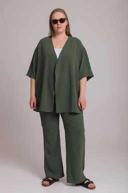 Костюм туника и брюки М325152х хаки - Елена фото 2