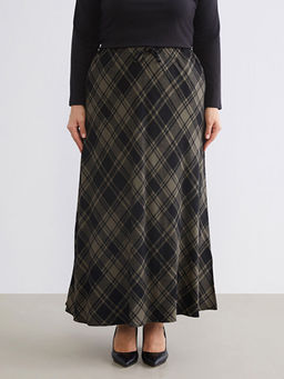 Beli Lastikli Desenli Etek