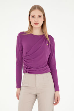 Женский фиолетовый свитшот Неожиданная скидка в корзине - U.s. polo assn фото 8