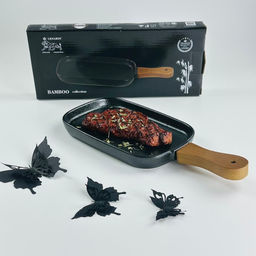 235-038 Прямоугольное блюдо 29см с ручкой BLACKWOOD в под.уп.(х24)Фарфор - Lenardi фото 2