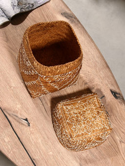 Корзинка плетёная «Марокко», 17×17×25 см