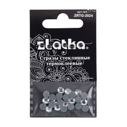 Страз клеевой Zlatka ZRTG-2024 SS20 Crystal 4.7 мм стекло 5 x 24 шт в пакете с картонным еврослотом №01 белый (Crystal)