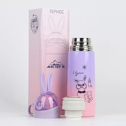 Термос Мастер К Кролик, 350 мл, 26?7 см, сохраняет тепло 8 ч, нержавеющая сталь, микс