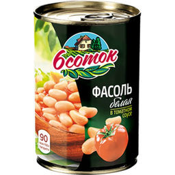 6 сот. Фасоль белая в том/сок КЛЮЧ 425мл