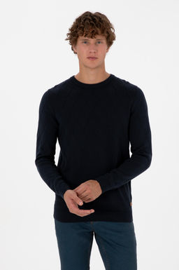 Erkek A__k Lacivert Kazak Sepette S_rpriz _ndirim