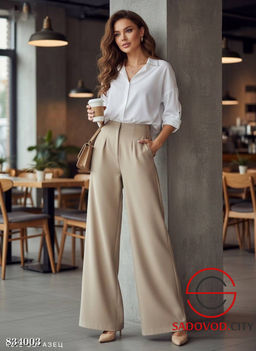 Брюки из плотной костюмной ткани