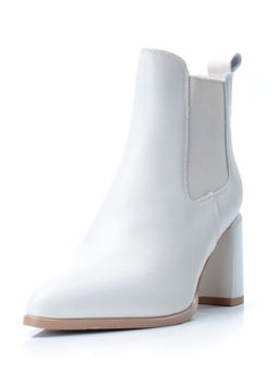 01-PCT169-2 BEIGE Ботинки Челси демисезонные женские (натуральная кожа, байка)