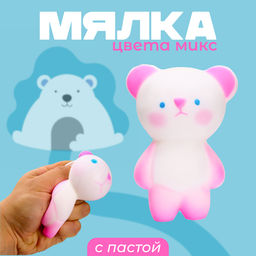 Цена за 12 шт. Антистресс игрушка «Мишутка», мялка с пастой