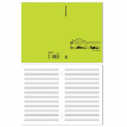Цена за 3 шт. Тетрадь для нот на скобе c пластиковой обложкой ErichKrause CoverProBook Music Valley, зеленый, А4, 24 листа_MIX-PACK  фото 6